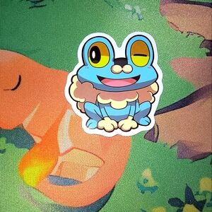 Pokemon Froakie Laptop Case - STICKER Blue and Yellow